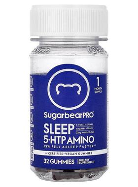 SugarbearPro,Sleep, 5 HTP Amino Gummies, 32 Gummies