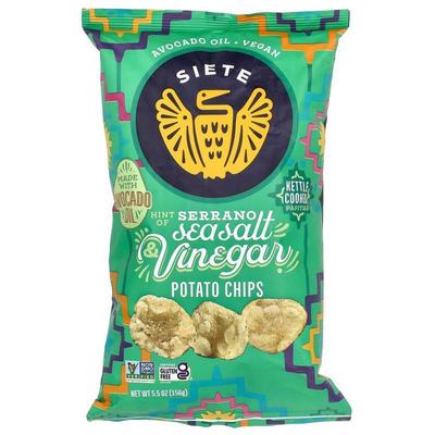 Siete,Potato Chips, Hint of Serrano Sea Salt &amp;amp; V