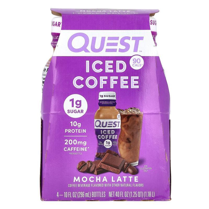 Quest Nutrition,Iced Coffee, Mocha Latte, 4 Bottles, 10 fl o