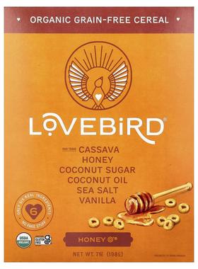 Lovebird,Organic Grain-Free Cereal, Honey O's, 7 oz (198 g)