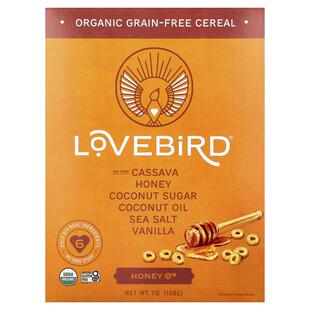 Lovebird,Organic Grain-Free Cereal, Honey O's, 7 oz (198 g)