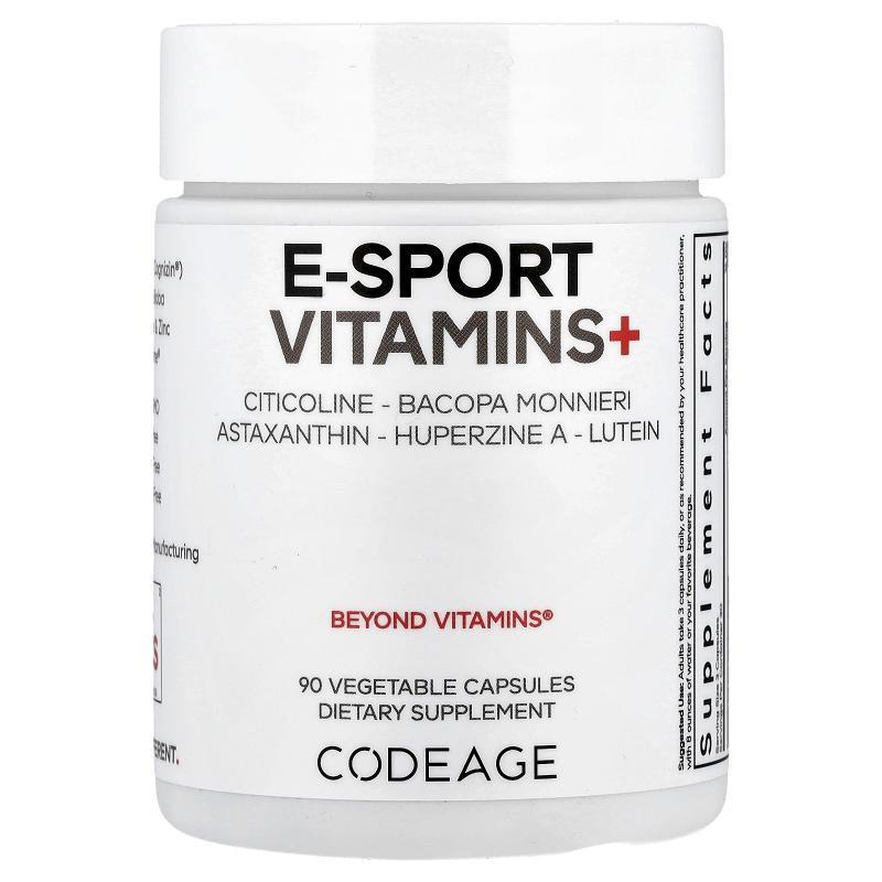 Codeage,E-Sport 维生素+ 素食胶囊，90 粒