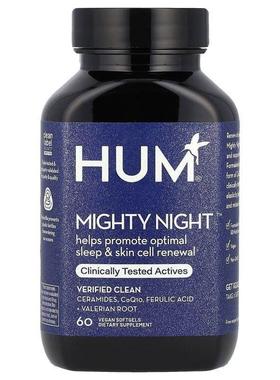 HUM Nutrition,Mighty Night™, Ceramides, CoQ10, Ferulic Acid