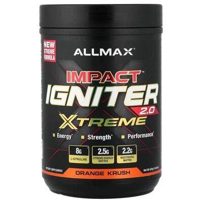 ALLMAX,Impact™ Igniter Xtreme 2.0, Orange Krush, 14.82 oz (4