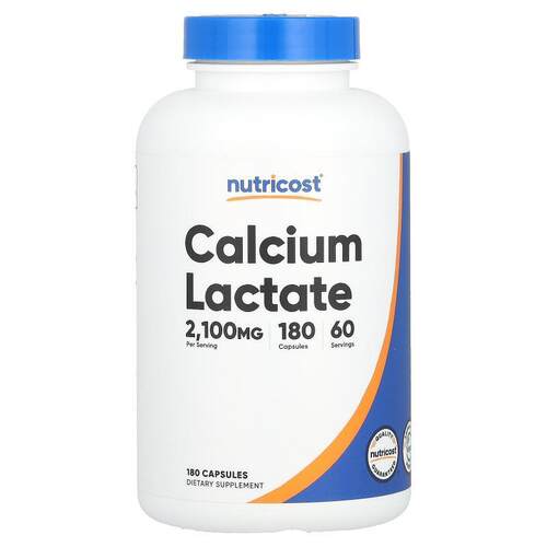 Nutricost,Calcium Lactate, 700 mg, 180 Capsules
