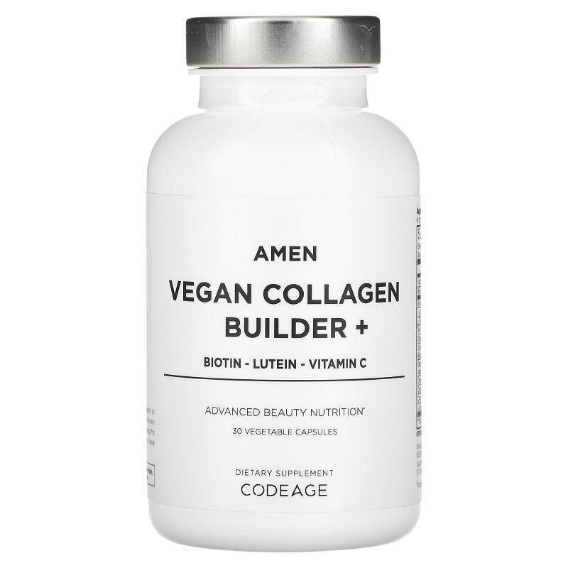 Codeage,Amen，素食胶原蛋白构建剂+，30 粒素食胶囊