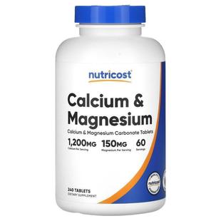 Nutricost,Calcium & Magnesium, 240 Tablets