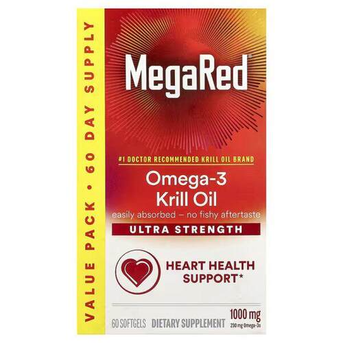 旭福,MegaRed，优质 Omega-3 南极磷虾油，特强型