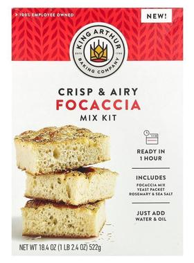 King Arthur Flour,Focaccia Mix Kit, 1 lb 2.4 oz (522 g)