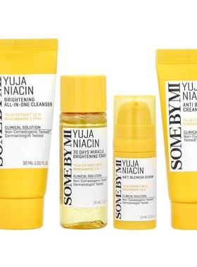 莎柏蜜,Yuja Niacin, Anti Blemish Starter Kit Edition, 4 Piec