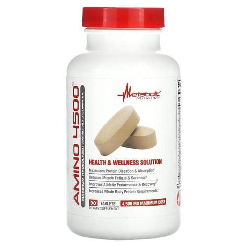 Metabolic Nutrition,Amino 4500 氨基酸营养片，90 片