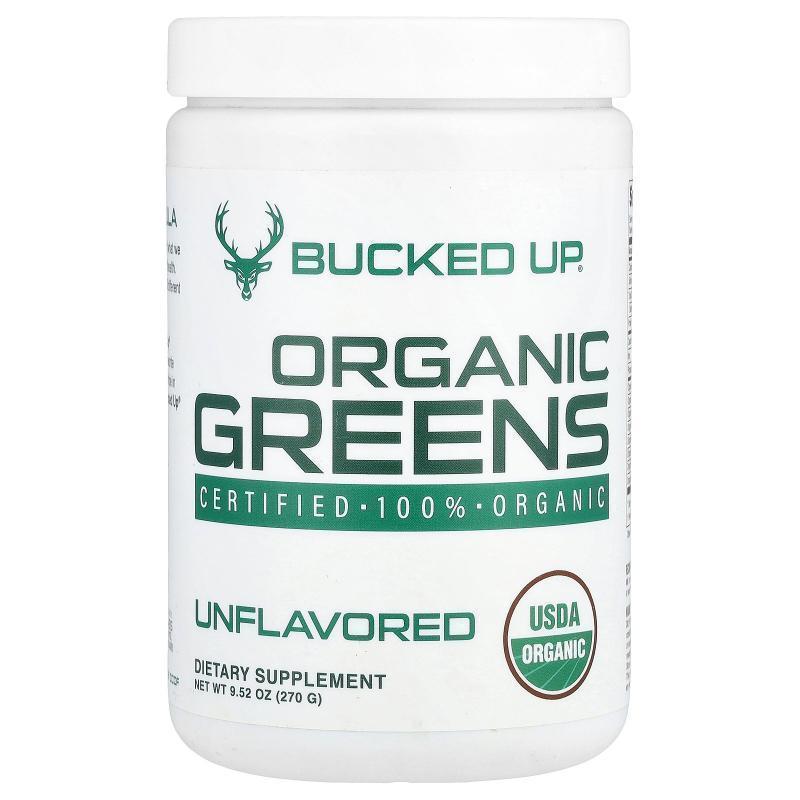 Bucked Up,Organic Green, Unflavored , 9.52 oz (270 g)
