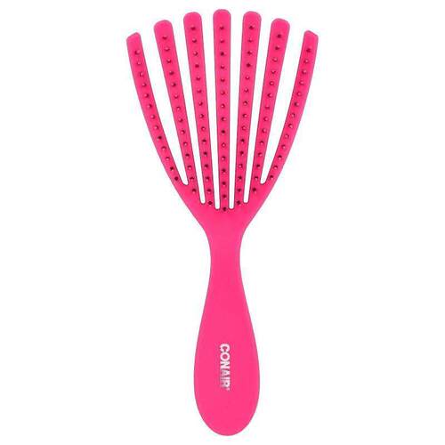 Conair护发梳，适用于卷发及波浪发发质，粉色，1 把装