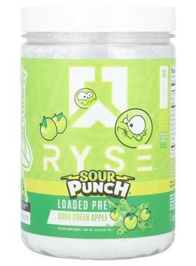 Ryse Supps,Loaded Pre，Sour Punch® 酸青苹味，16.7 盎司（474