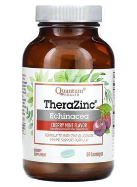 Quantum Health,TheraZinc, Echinacea, Cherry Mint , 60 Lozeng