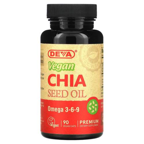 Deva,优质全素奇亚籽油，90 粒全素胶囊