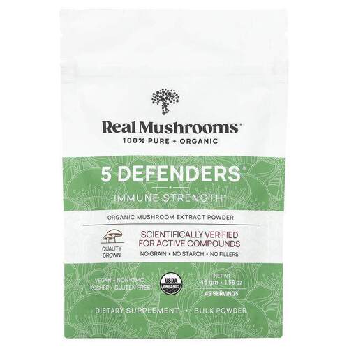 Real Mushrooms有机5 Defenders提升机体抵抗强度
