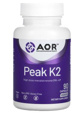 AOR,Peak 维生素K 2，90 粒素食胶囊