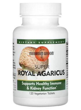 Mushroom Wisdom,Super Royal Agaricus, 120 Vegetarian Tablets