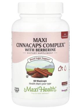 Maxi Health,含小檗碱的 Maxi Cinnacaps Complex™，60 粒 MaxiCa