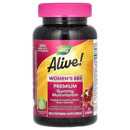 然萃维,Alive! 50 岁以上女性软糖多维生素，樱桃和葡萄味