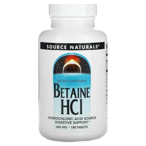 Source Naturals 甜菜碱盐酸 缓解腹泻