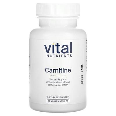 Vital Nutrients,肉碱，60 粒素食胶囊