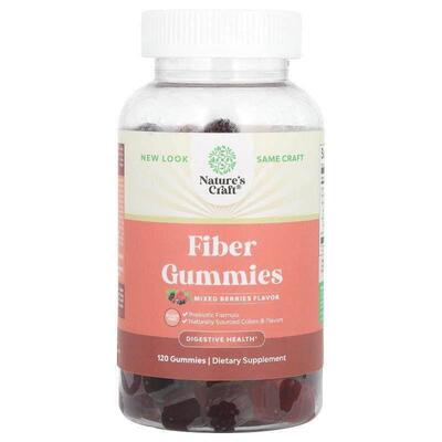 Natures Craft,Fiber Gummies, Mixed Berries, 120 Gummies