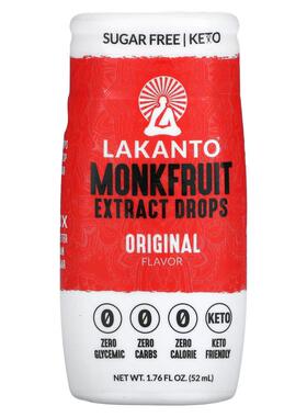 Lakanto,Monkfruit Extract Drops, Vanilla, 1.76 fl oz (52 ml)