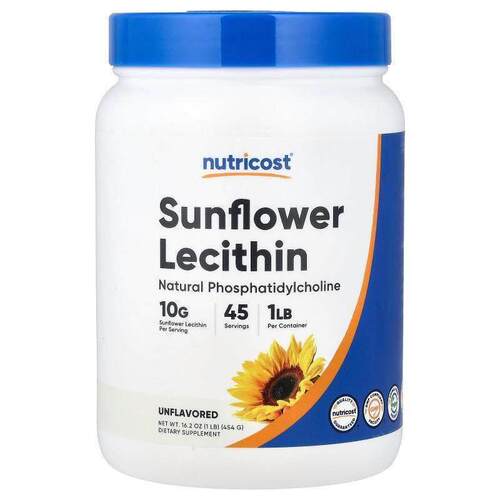 Nutricost,Sunflower Lecithin, Unflavored, 16.2 oz (454 g)