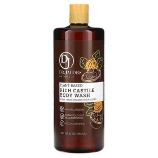 Dr. Jacobs Naturals,Plant-Based Rich Castile Body Wash, Orga