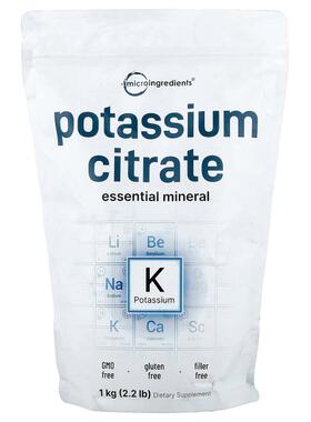 Micro Ingredients,Potassium Citrate, 2.2 lb (1 kg)