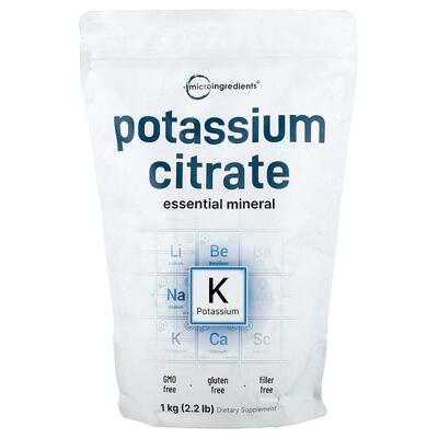 Micro Ingredients,Potassium Citrate, 2.2 lb (1 kg)
