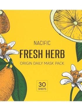 Nacific,Fresh Herb, Origin Daily Beauty Mask Pack, 30 Sheet