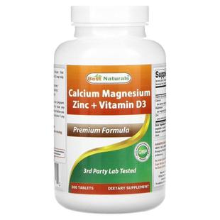 Best Naturals,Calcium Magnesium Zinc + Vitamin D3