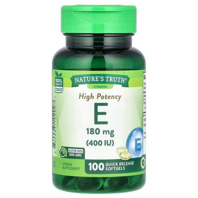 Nature's Truth,Vitamin E, High Potency, 180 mg (400 IU), 100