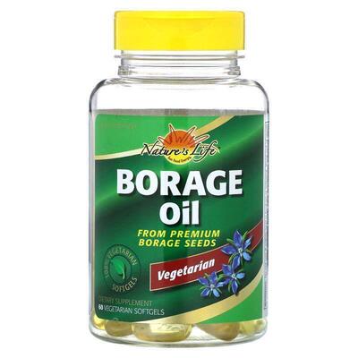 Nature's Life,Vegetarian Borage Oil, 60 Vegetarian Softgels
