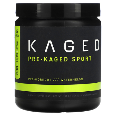 Kaged,PRE-KAGED Sport，锻炼前配方，芒果酸橙味，9.38 盎司（26