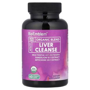 BioEmblem,Organic Blend, Liver Cleanse, 60 Veggie Caps