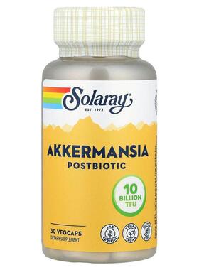 Solaray,Akkermansia Postbiotic, 10 Billion TFU, 30 VegCaps