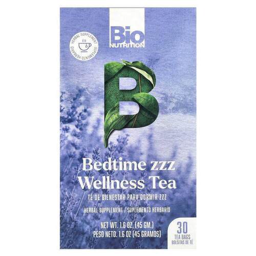 生物营养，睡前zzz健康茶，不含咖啡因，30个茶包，1.6盎司（45克