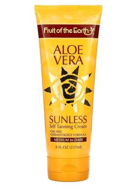 闪露,Aloe Vera Sunless Self Tanning Cream, Deep Dark, 8 fl o