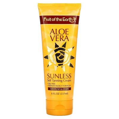 闪露,Aloe Vera Sunless Self Tanning Cream, Deep Dark, 8 fl o