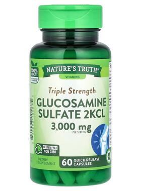 Nature's Truth,Triple Strength Glucosamine Sulfate 2KCL, 3,0