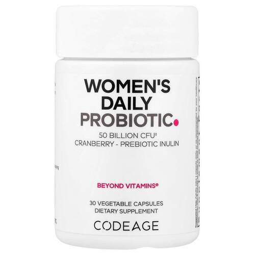 Codeage,Women's Daily Probiotic, 30 Vegetable Capsules