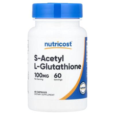 Nutricost,S-Acetyl L-Glutathione, 100 mg, 60 Capsules