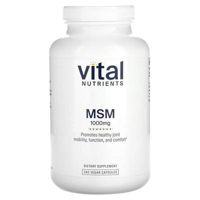 Vital Nutrients,MSM, 1,000 mg, 240 Vegan Capsules