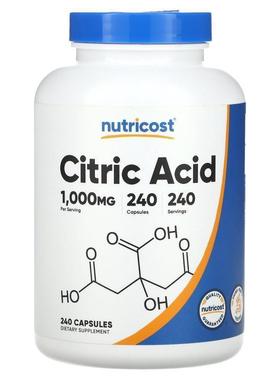 Nutricost,Citric Acid, 1,000 mg, 120 Capsules