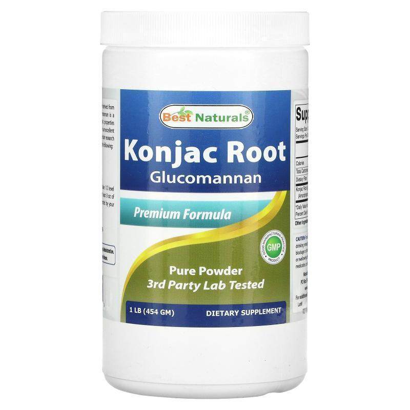 Best Naturals,Konjac Root Glucomannan, Premium Formula, 1 lb