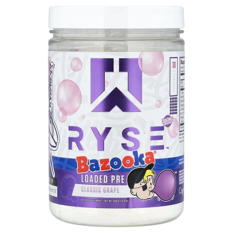 Ryse Supps,Loaded Pre，Bazooka® 经典葡萄味，15.9 盎司（450